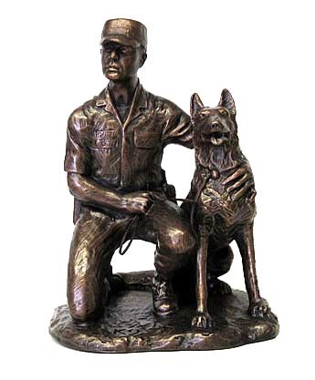 P326 Army K9 MP with Dog Statue