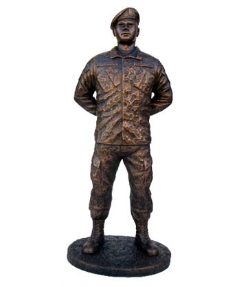 P339 Large Male Parade Rest with Beret Statue