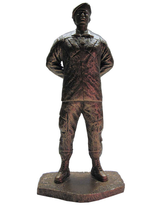 P339.5JR Small Female Parade Rest with Beret Statue