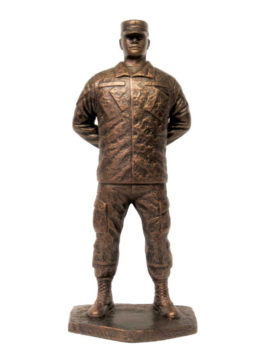P345JR Small Male Parade Rest with Cap Statue